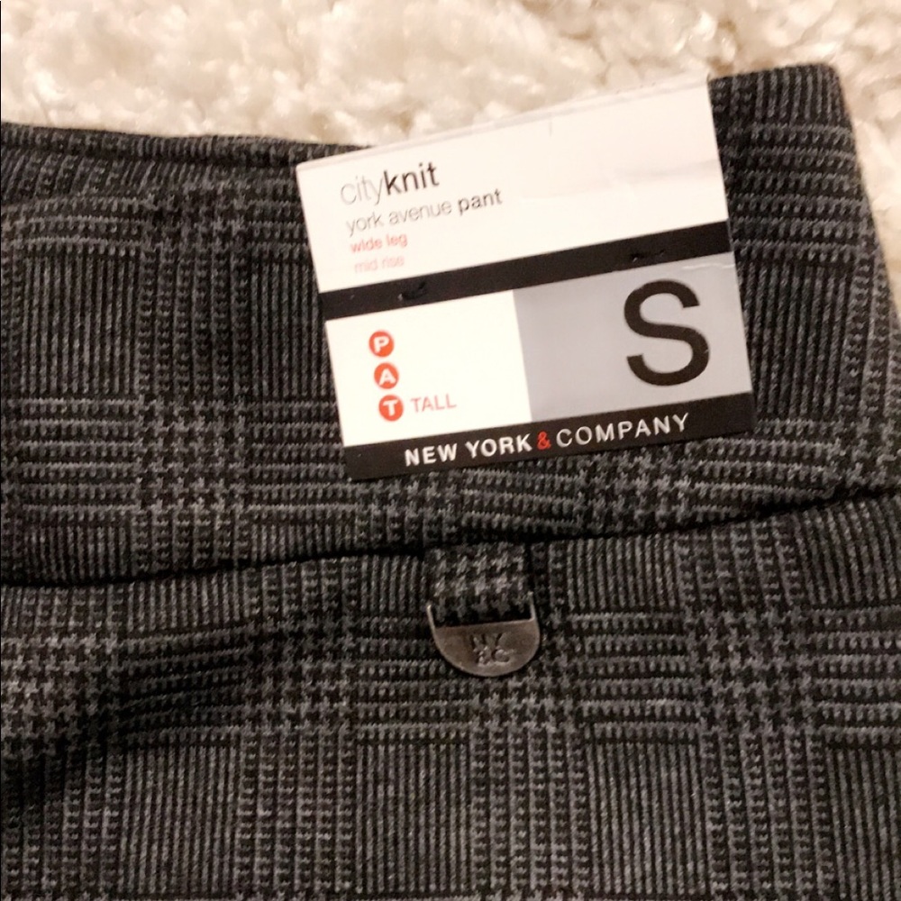 New York & Company Gray Plaid CityKnit York Avenue Pants